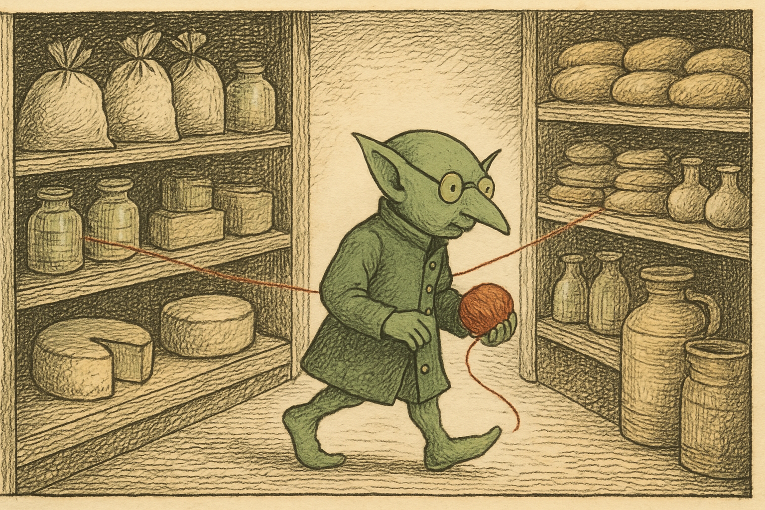 The Goblin, with his red string.